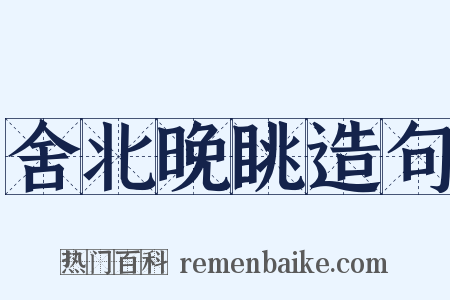 舍北晚眺造句是什么意思的图片